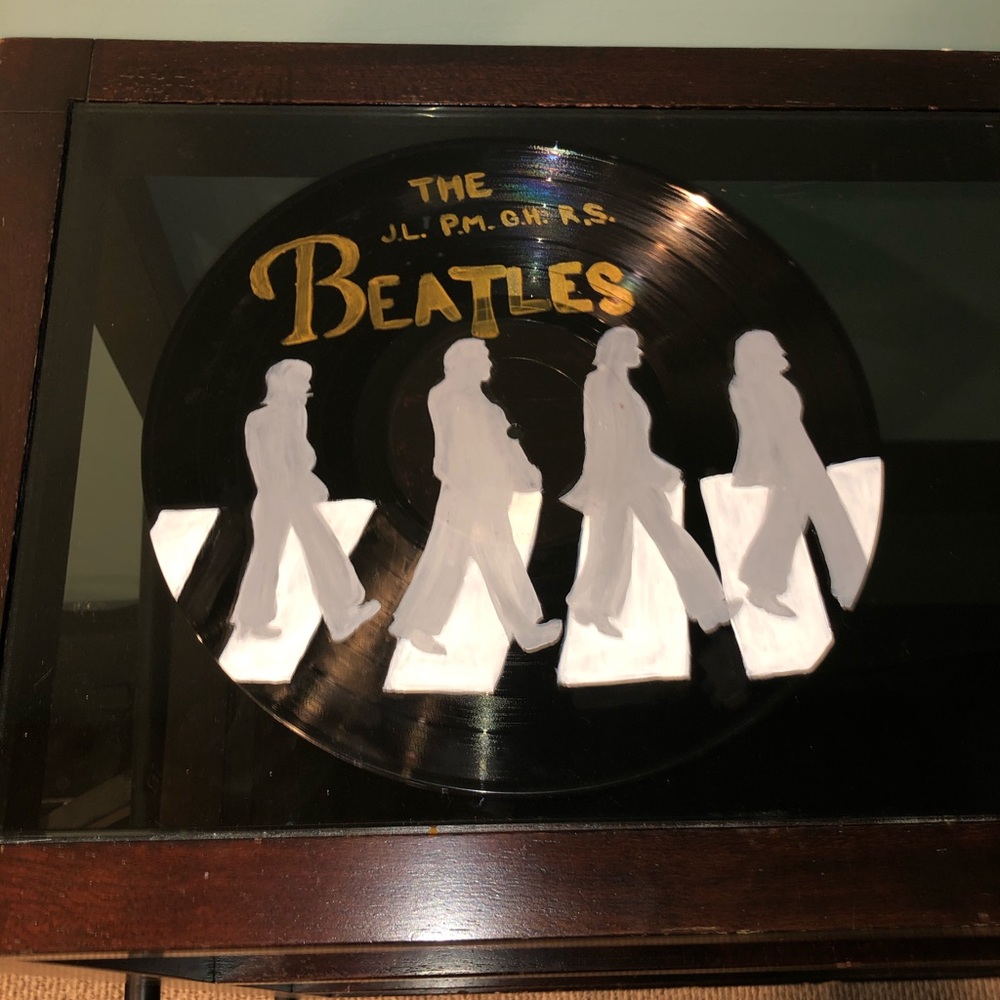 😺Hand-Painted Vinyl Record😺